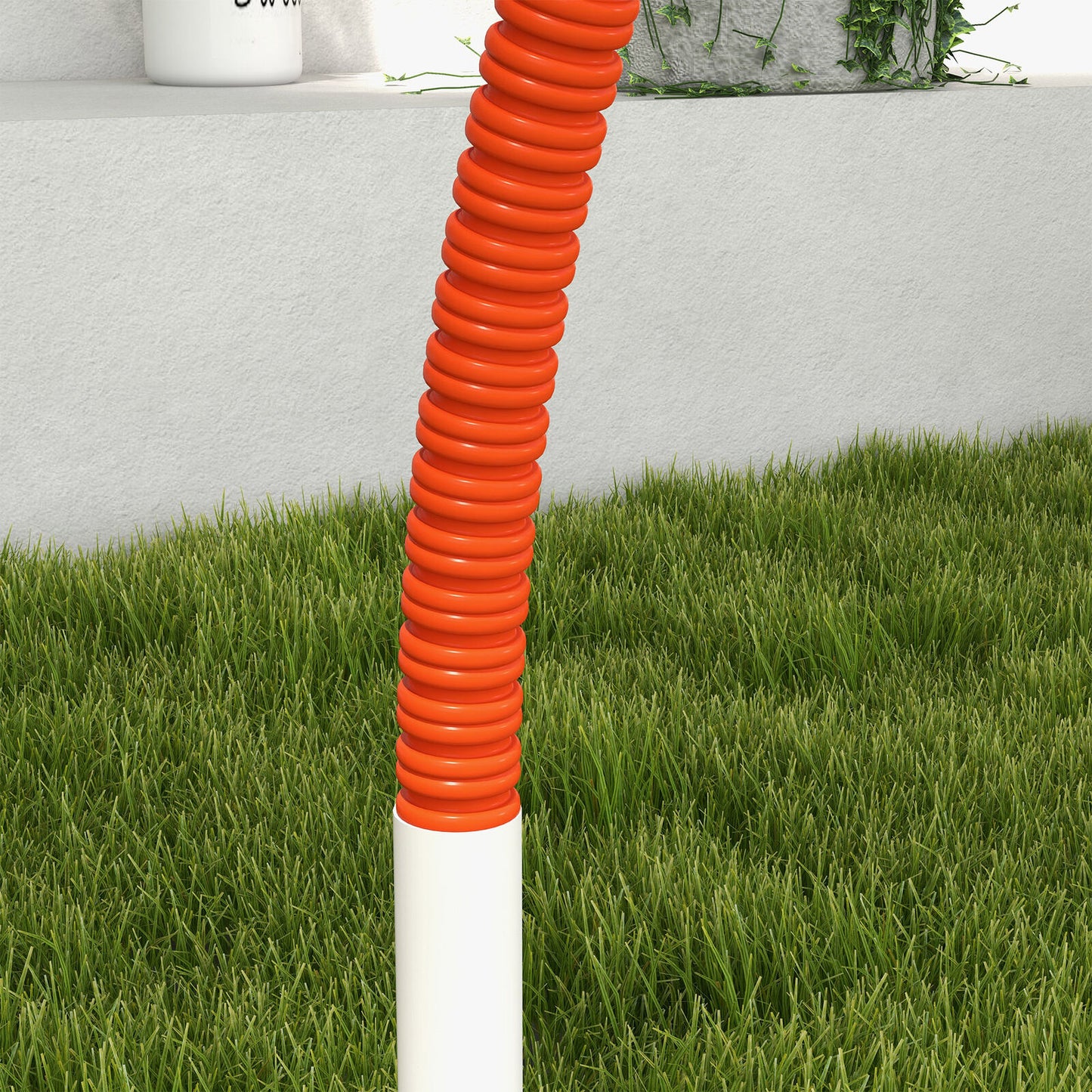 Pawhut Dog Agility Equipment Set with 4 PCS Weave Pole, Orange