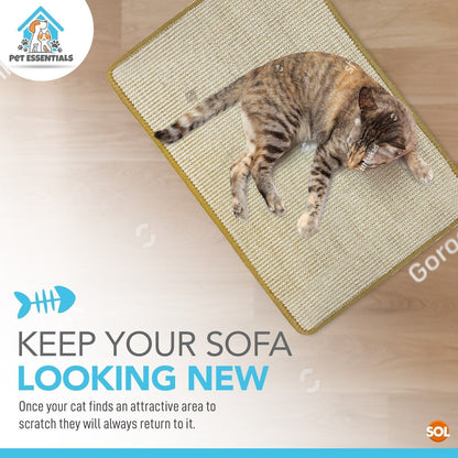 2Pk Cat Scratching Mat Sisal 60X40Cm Kitten Scratcher Board Pad Pet Toy Supplies